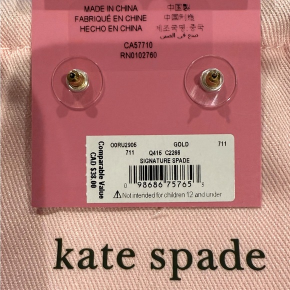 Kate Spade Signature Spade Earrings - Picture 6 of 6
